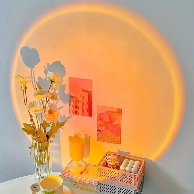 Avkopplande stämning med sunset lamp